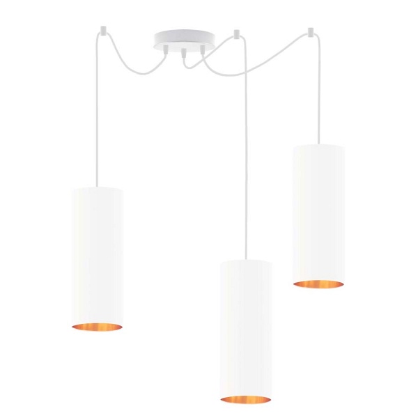 Lampa wisząca biała VIZELA T3 GOLD  Lysne