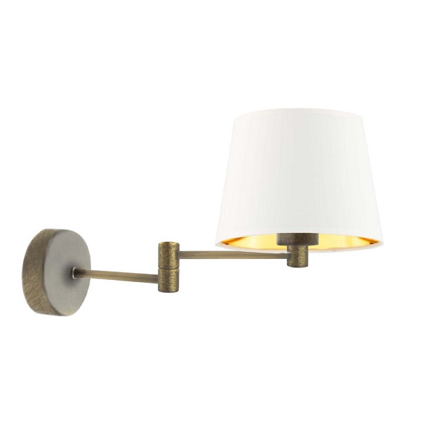 Lampa ścienna do sypialni LUGO GOLD  Lysne