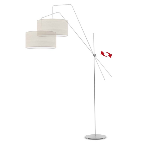 Lampa Srebrna  stojąca BILBAO ECO  Lysne