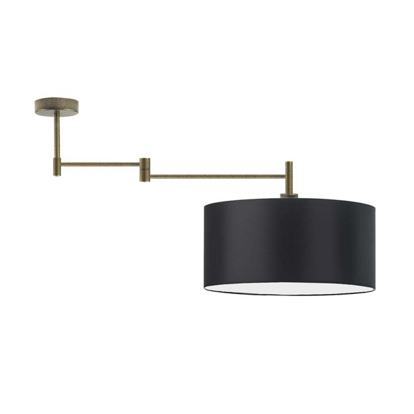 Lampa Czarna  wisząca z regulacją wysokości SARI GOLD  Lysne