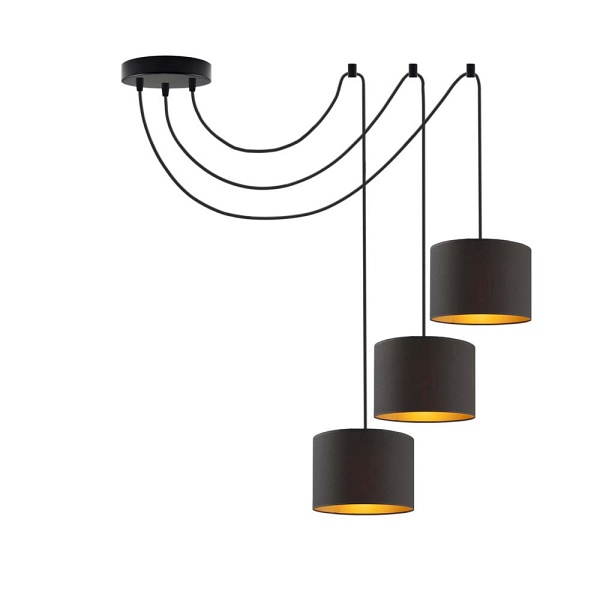 Lampa Nowoczesna  wisząca pająk WAIKIKI W3 GOLD  Lysne