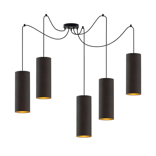 Żyrandol do salonu typu pająk VIZELA T5 GOLD  Lysne