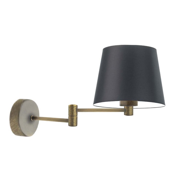 Kinkiet Czarny  w stylu loftowym LUGO   Lysne