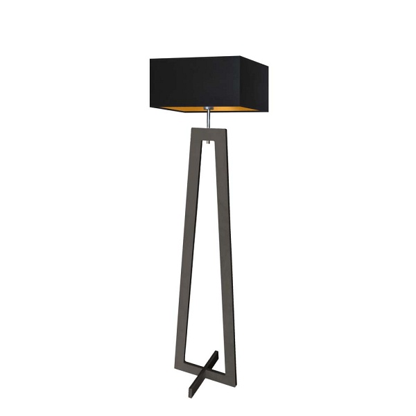 Lampa Drewniana  podłogowa JAWA GOLD  Lysne