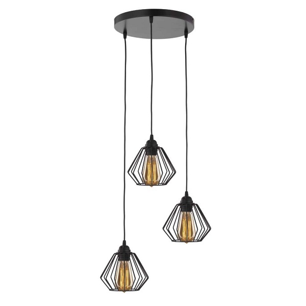 Lampa Czarna  druciana LAVIS LOFT  Lysne