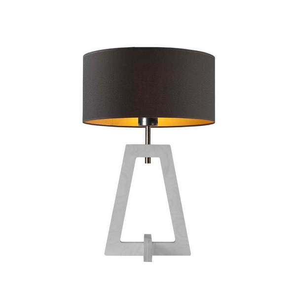 Lampka Czarna  nocna ze złotym wnętrzem ASMARA GOLD  Lysne