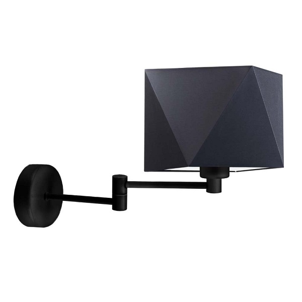 Kinkiet Czarny  z regulowanym ramieniem HANOI  Lysne