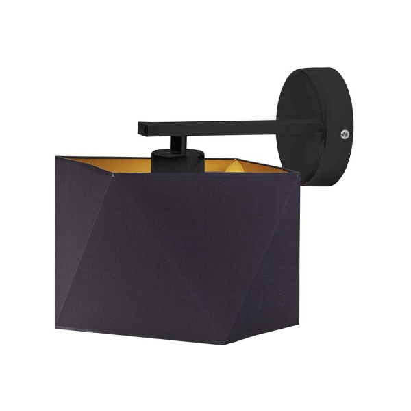 Kinkiet Czarny  do sypialni PATNA GOLD  Lysne