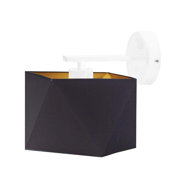 Kinkiet Czarny  do sypialni PATNA GOLD  Lysne