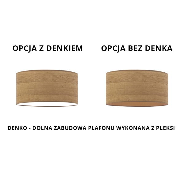 Lampa wisząca do salonu HAJFA ECO fi - 40 cm - kolor dąb sonoma  Lysne