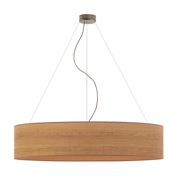 Lampa wisząca z regulacją wysokości PORTO ECO fi - 100 cm - kolor dąb sonoma  Lysne