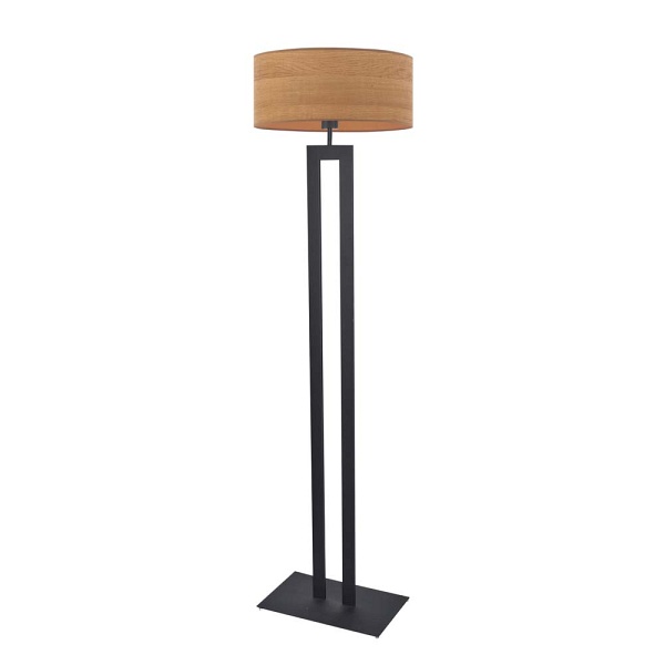 Lampa Czarna  stojąca do salonu KALIFORNIA ECO  Lysne