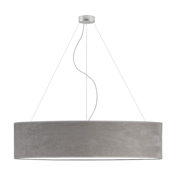 Lampa Designerska  wisząca PORTO VELUR fi - 100 cm - kolor szary  Lysne
