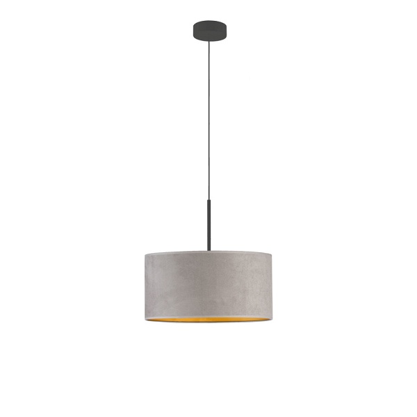 Lampa welurowa szara SINTRA VELUR fi - 30 cm  Lysne
