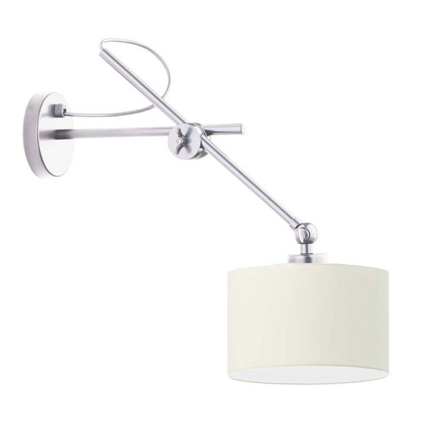 Kinkiet Stylowy  na srebrnym stelażu HAMILTON  Lysne