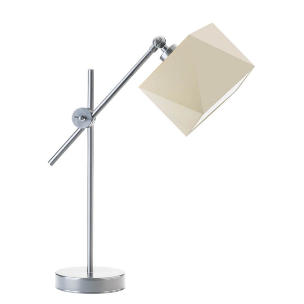 Lampka stołowa ze srebrnym stelażem BELO   Lysne