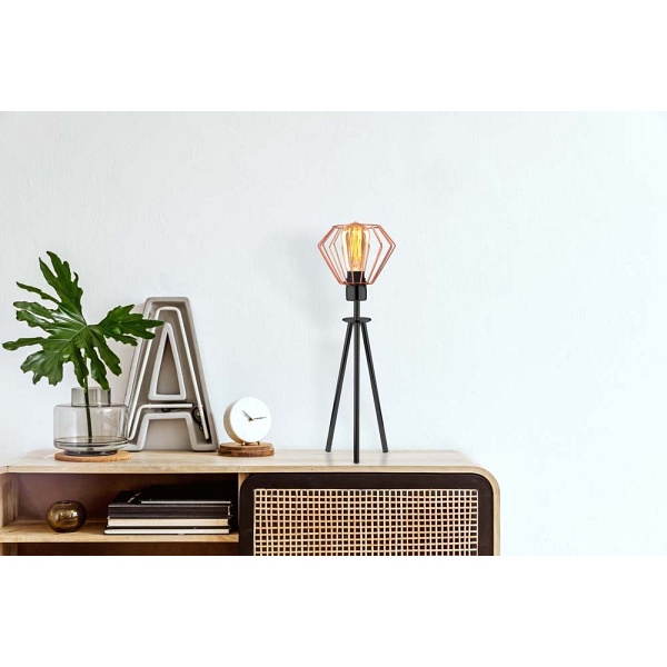 Lampka Loftowa  nocna FERRARA  LOFT z drucianym kloszem  Lysne