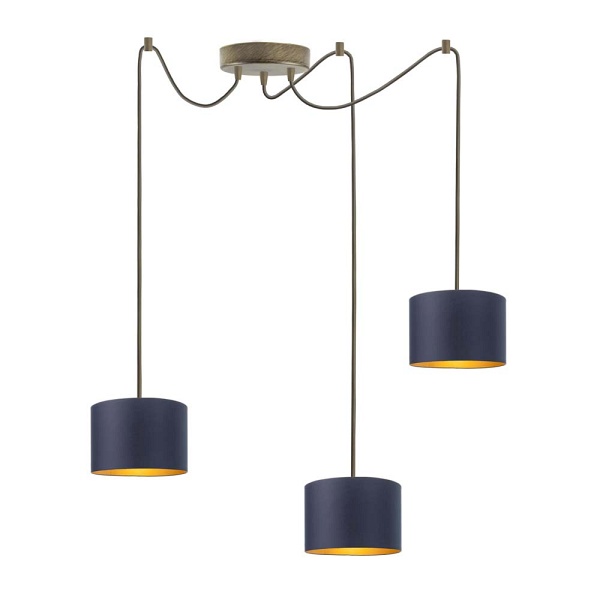 Lampa Wisząca  pająk WAIKIKI W3 GOLD  Lysne