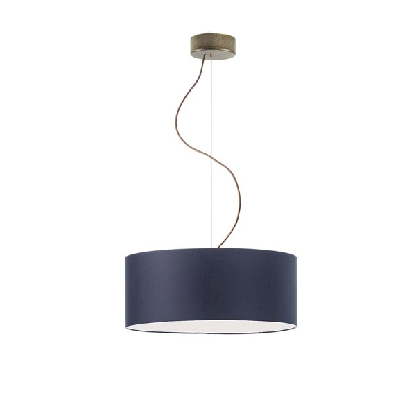 Żyrandol do sypialni HAJFA fi - 40 cm - kolor granatowy  Lysne