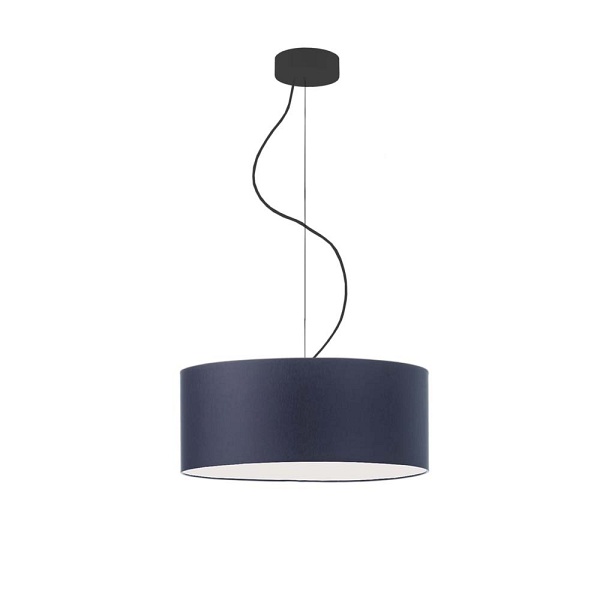 Żyrandol do sypialni HAJFA fi - 40 cm - kolor granatowy  Lysne