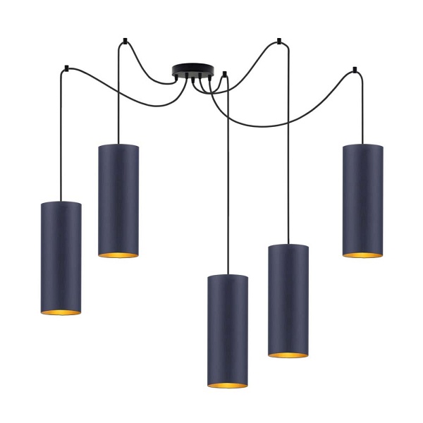 Żyrandol do salonu typu pająk VIZELA T5 GOLD  Lysne