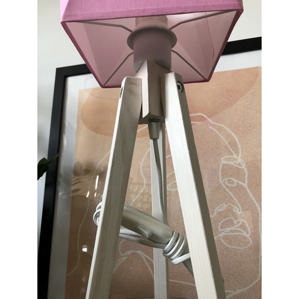 Lampka Nowoczesna  nocna Róż/Biały  Lysne