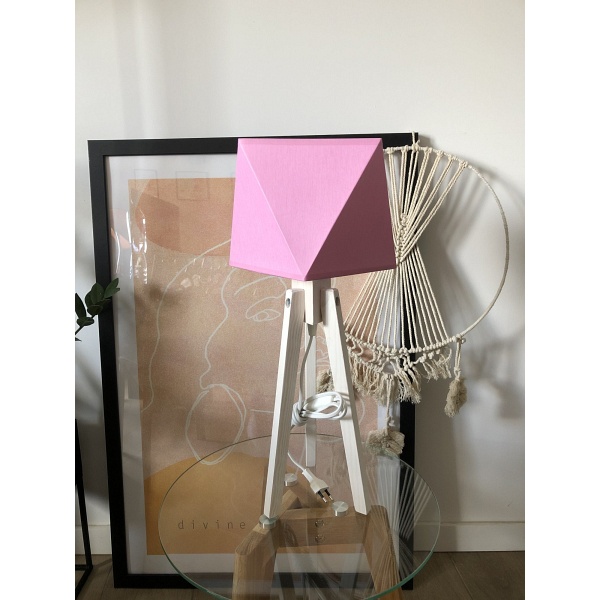 Lampka Nowoczesna  nocna Róż/Biały  Lysne