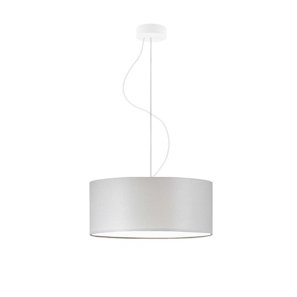 Lampa wisząca z regulowaną długością przewodu HAJFA fi - 40 cm - kolor jasny szary  Lysne