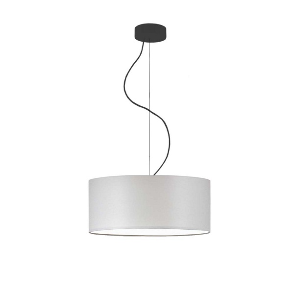 Lampa wisząca z regulowaną długością przewodu HAJFA fi - 40 cm - kolor jasny szary  Lysne