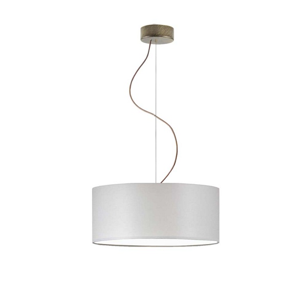 Lampa wisząca z regulowaną długością przewodu HAJFA fi - 40 cm - kolor jasny szary  Lysne