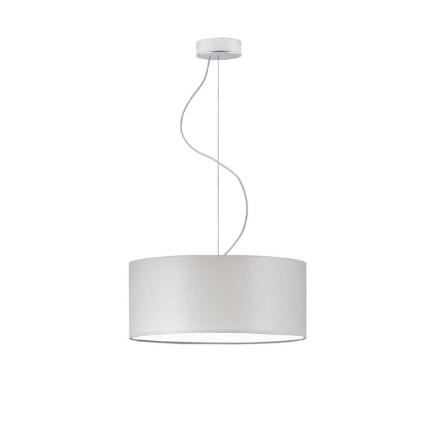 Lampa wisząca z regulowaną długością przewodu HAJFA fi - 40 cm - kolor jasny szary  Lysne