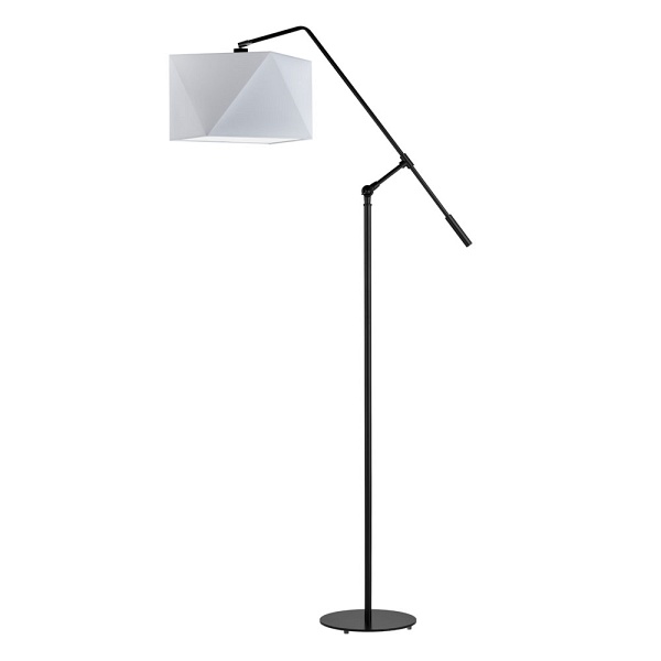 Lampa stojąca na czarnym stelażu COLMA  Lysne