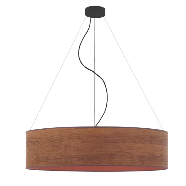 Żyrandol do sypialni PORTO ECO fi - 80 cm - kolor kasztanowy  Lysne