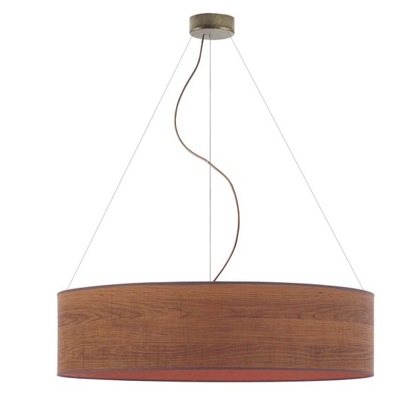 Żyrandol do sypialni PORTO ECO fi - 80 cm - kolor kasztanowy  Lysne