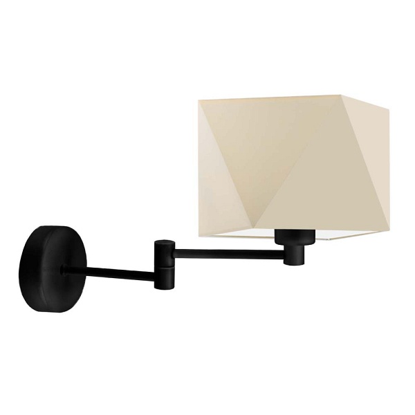 Kinkiet Czarny  z regulowanym ramieniem HANOI  Lysne