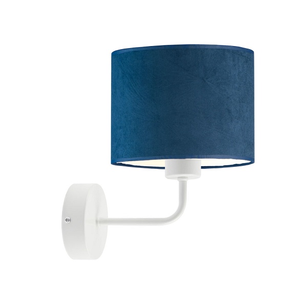 Kinkiet na białym stelażu MODENA VELUR  Lysne