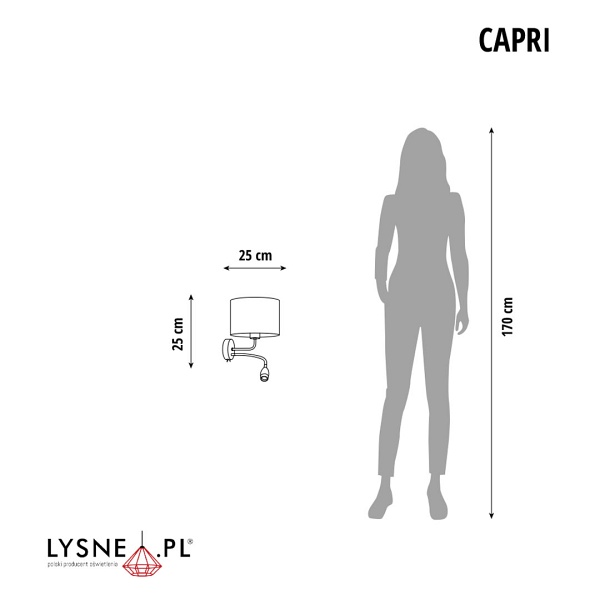 Designerskie oświetlenie do sypialni CAPRI VELUR  Lysne