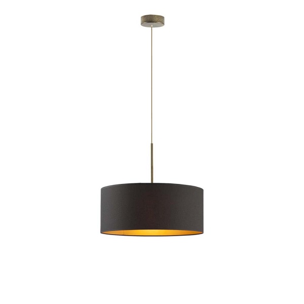 Żyrandol Czarny żyrandol ze złotym środkiem SINTRA GOLD fi - 40 cm  Lysne