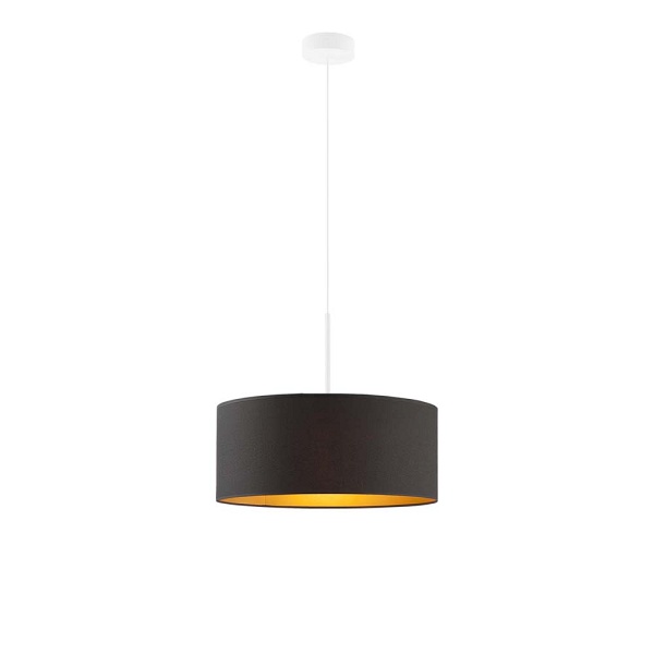 Żyrandol Czarny żyrandol ze złotym środkiem SINTRA GOLD fi - 40 cm  Lysne