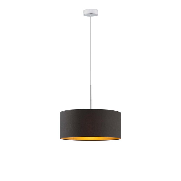 Żyrandol Czarny żyrandol ze złotym środkiem SINTRA GOLD fi - 40 cm  Lysne