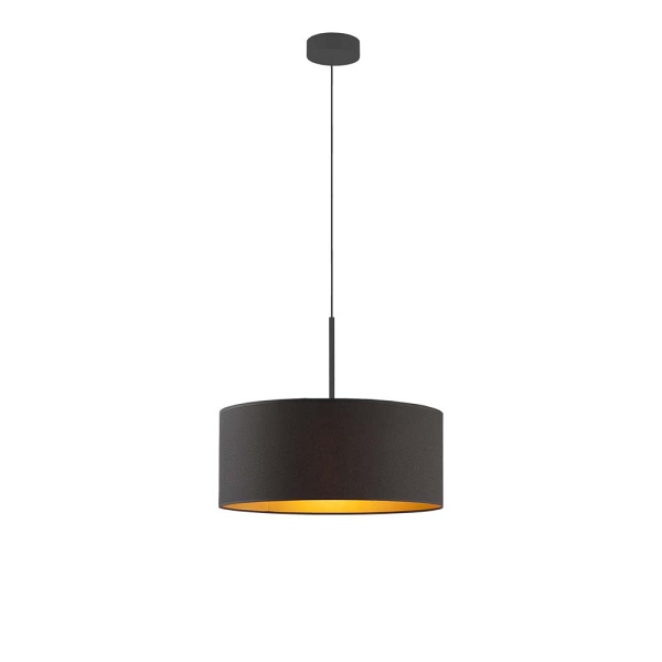 Żyrandol Czarny żyrandol ze złotym środkiem SINTRA GOLD fi - 40 cm  Lysne