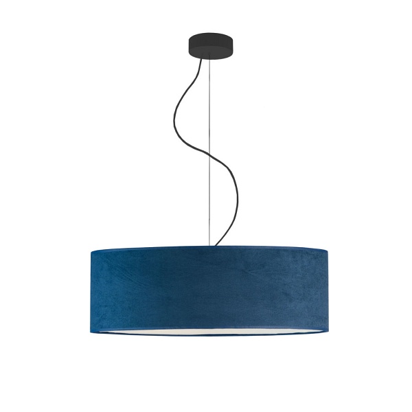 Lampa Regulowana  do jadalni HAJFA VELUR fi - 60 cm kolor granatowy  Lysne