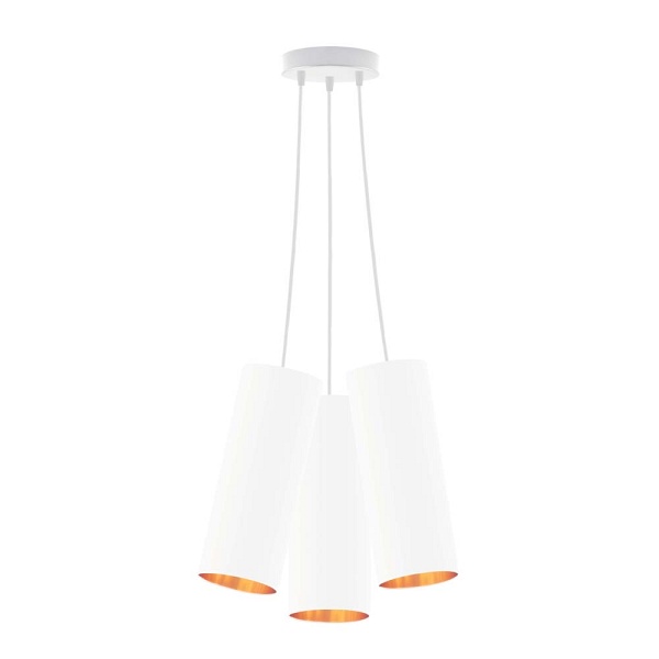 Lampa wisząca biała VIZELA T3 GOLD  Lysne