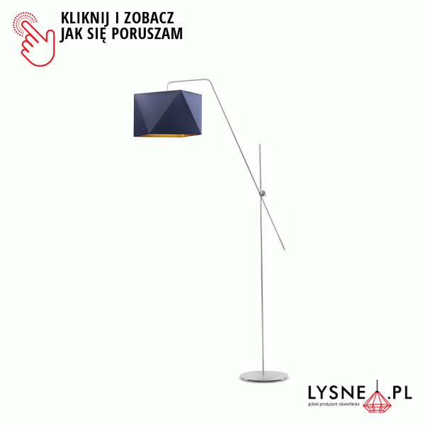 Lampa podłogowa do sypialni TOLEDO GOLD  Lysne