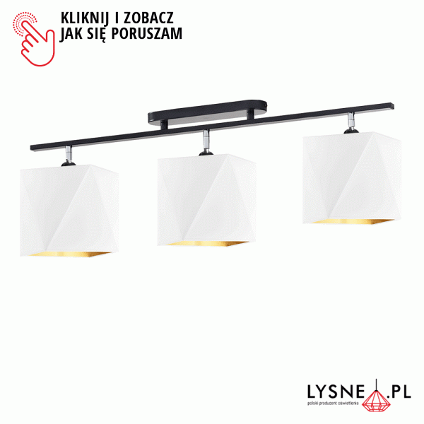 Plafon Nowoczesny  salonowy DETROIT GOLD  Lysne