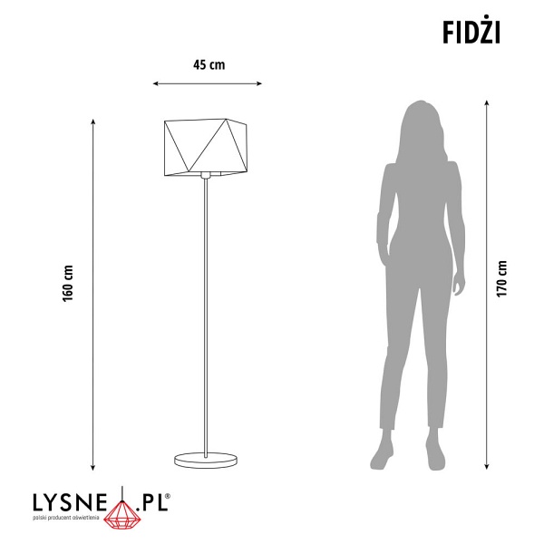 Lampa podłogowa do sypialni FIDŻI   Lysne