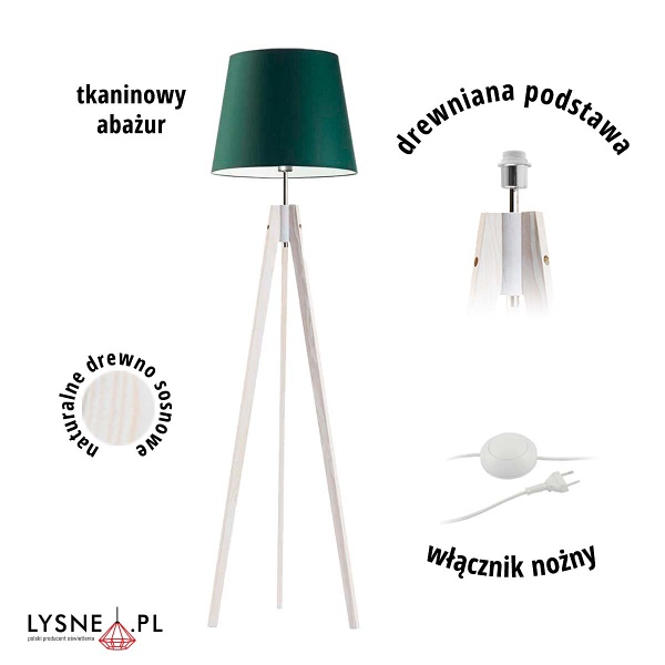 Lampa stojąca do salonu ARUBA  Lysne