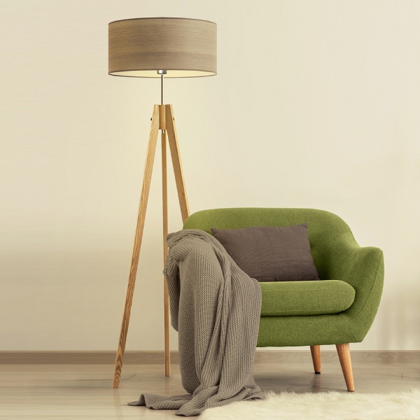 Lampa Drewniana  stojąca HAITI ECO  Lysne
