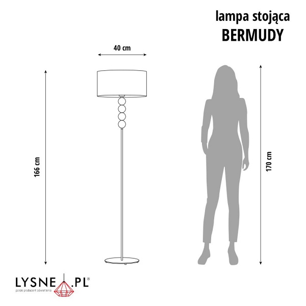 Oświetlenie podłogowe BERMUDY GOLD  Lysne