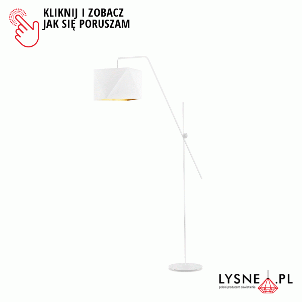 Lampa podłogowa do salonu TOLEDO GOLD  Lysne